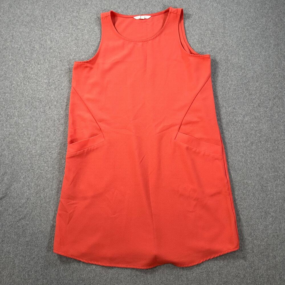 JACK Coral Mini Shift Dress Women's Small Tank Sleeveless Pocket Round Neck